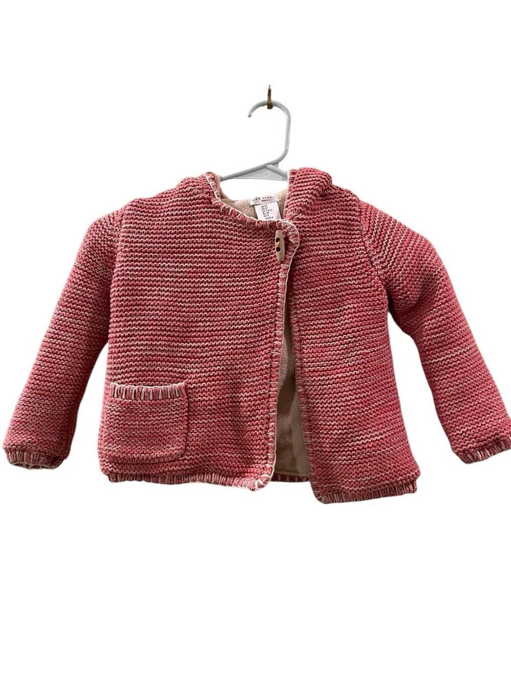 Max Studio Baby Knit Jacket Sweater Coat Hoodie Being Pink Size: 2T